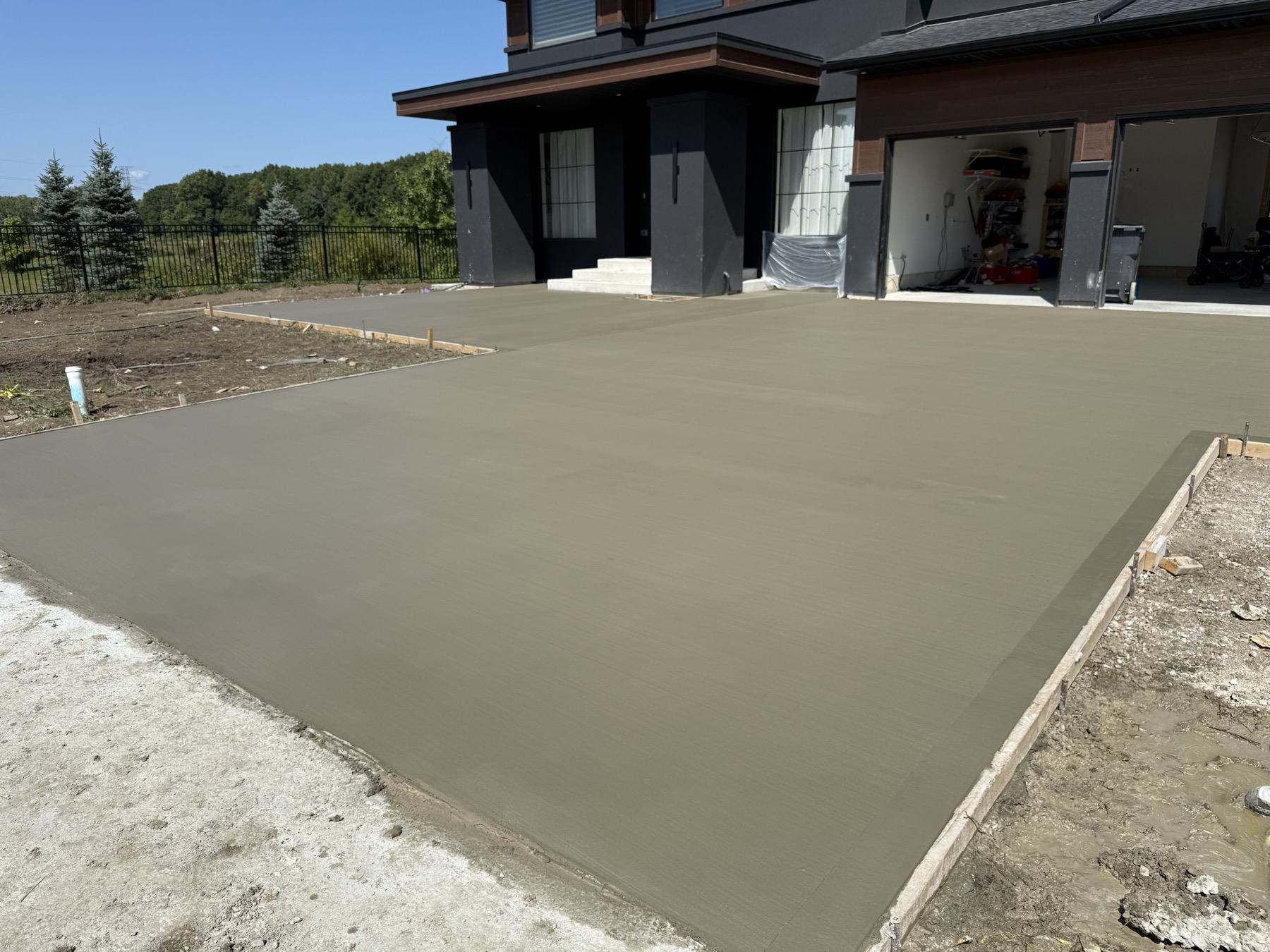 Large driveway slab