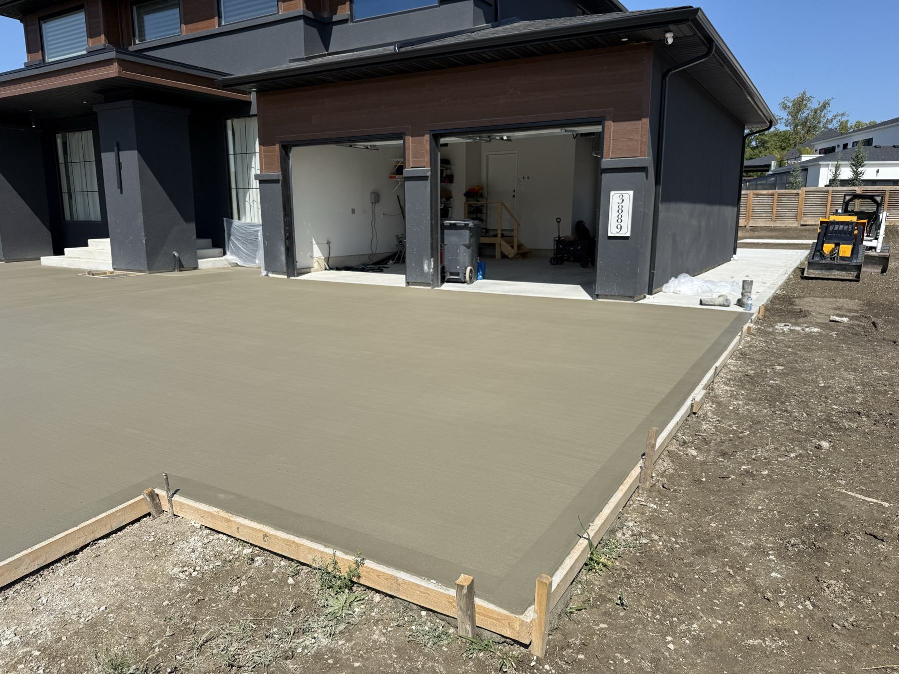 New driveway pad