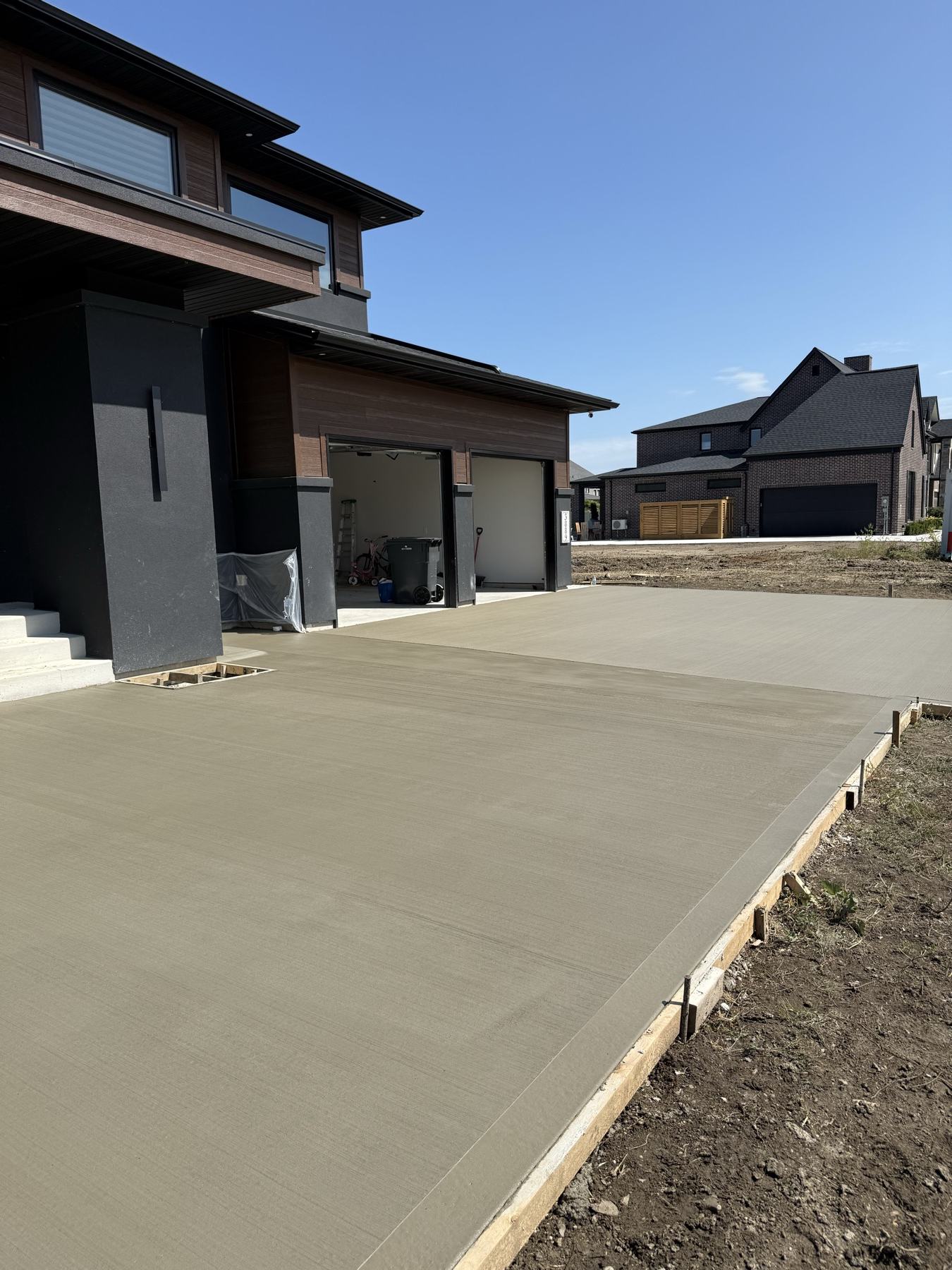 Fresh driveway finish