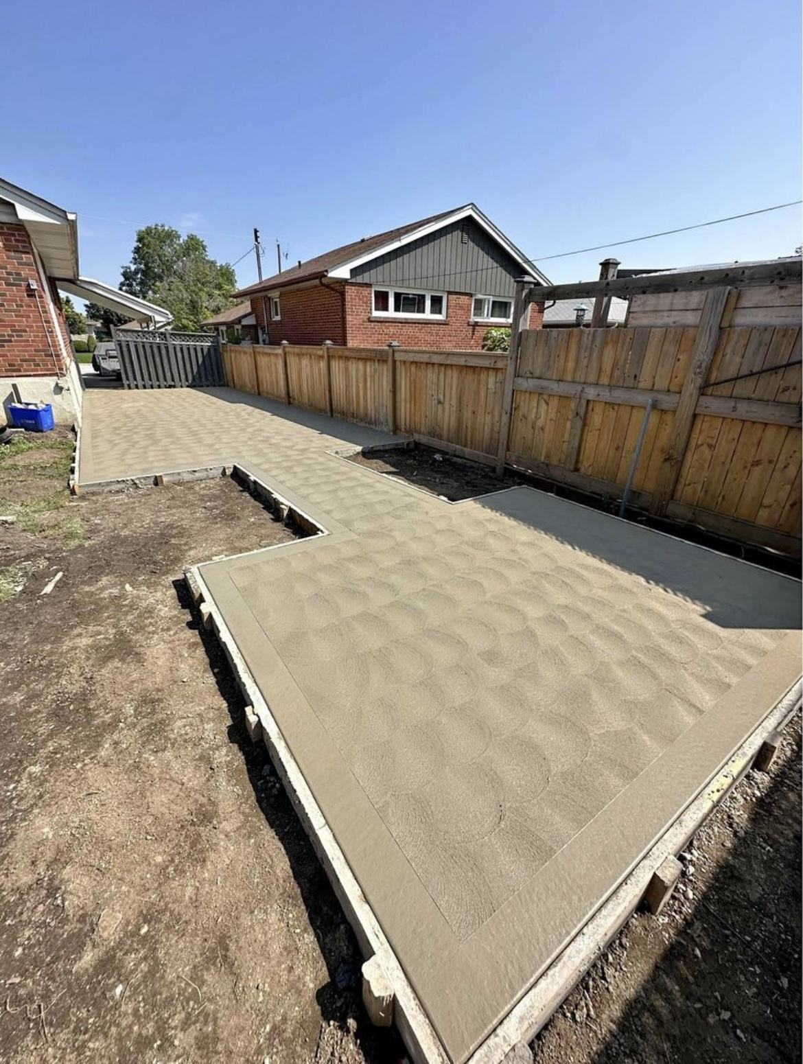 Fresh backyard patio
