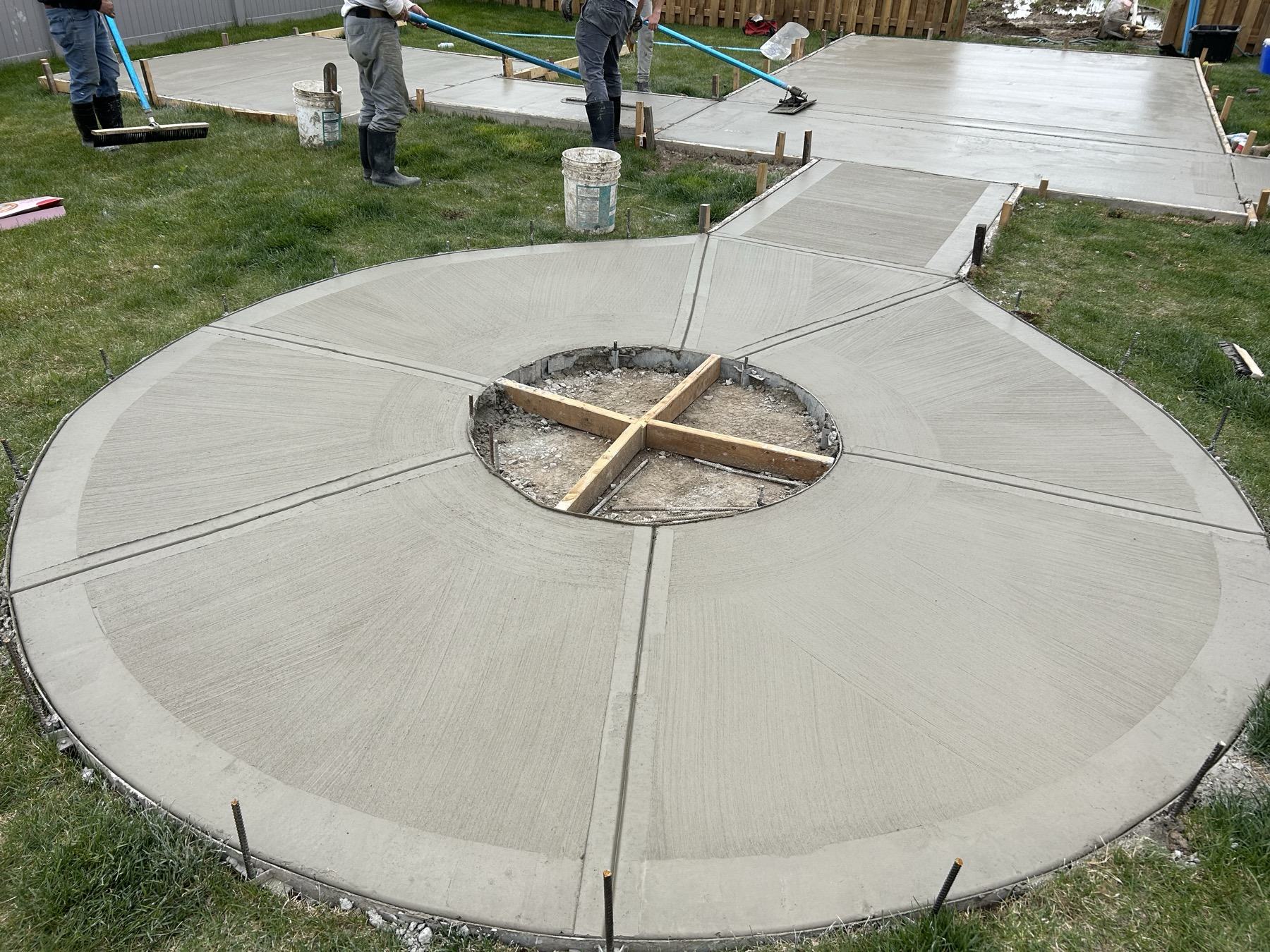 Curved front walk