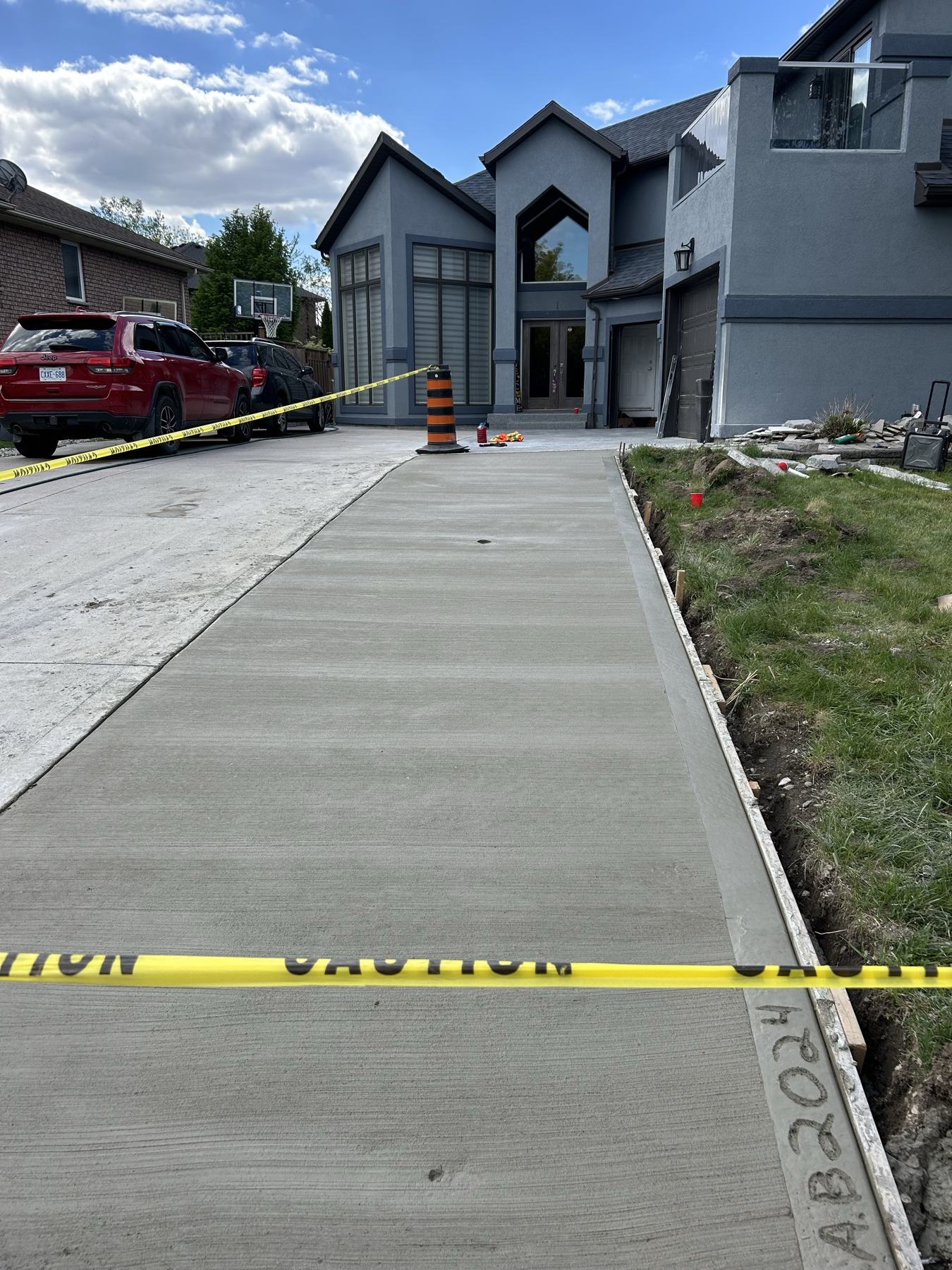 Long front walkway
