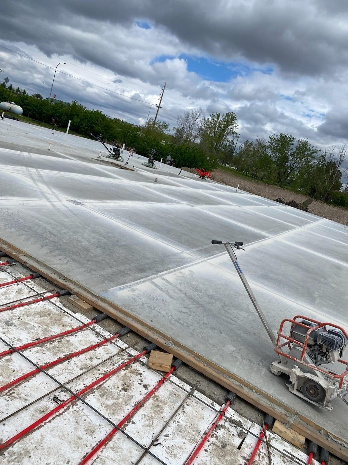 Large commercial concrete slab