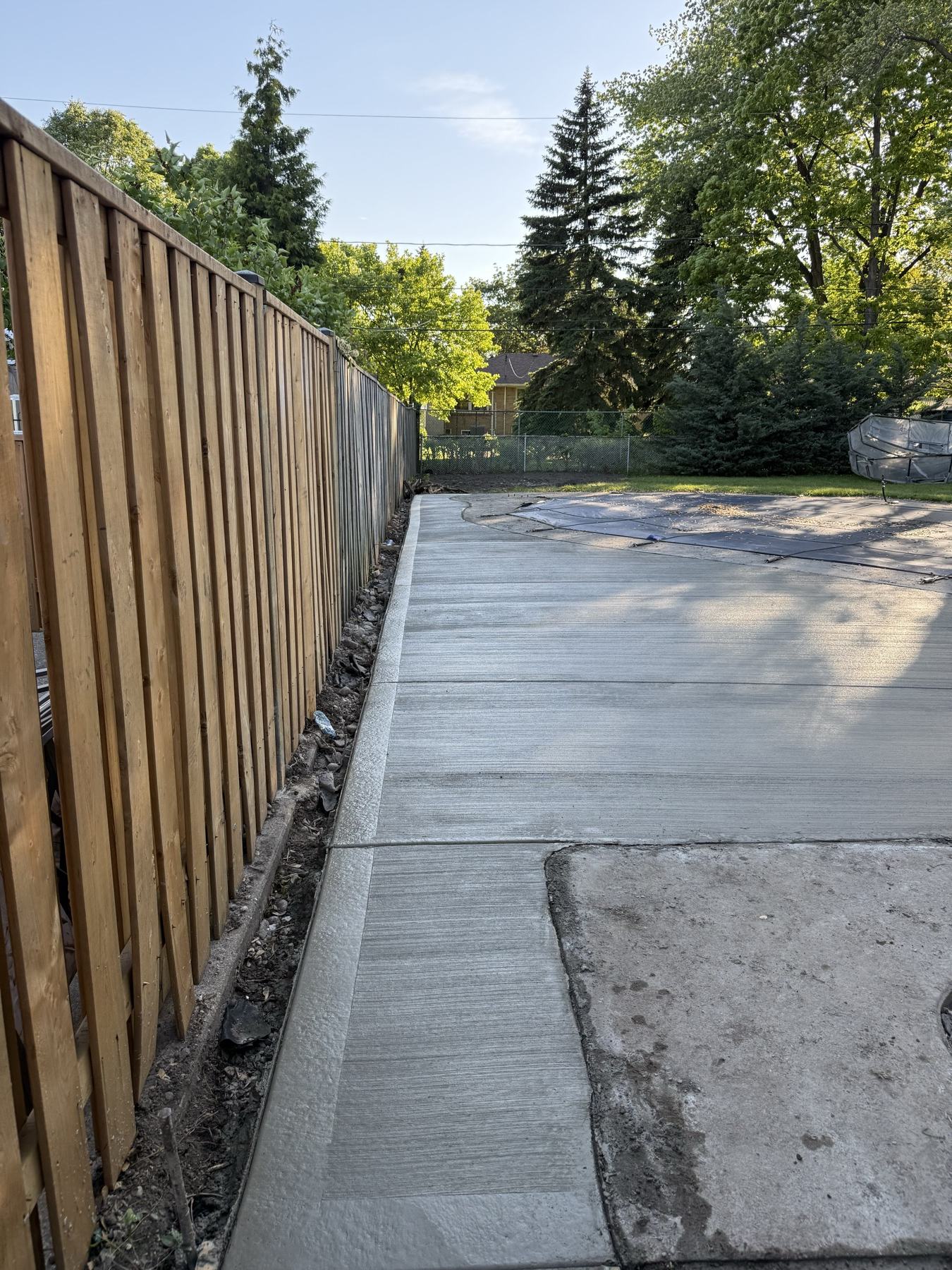 Fence line walkway