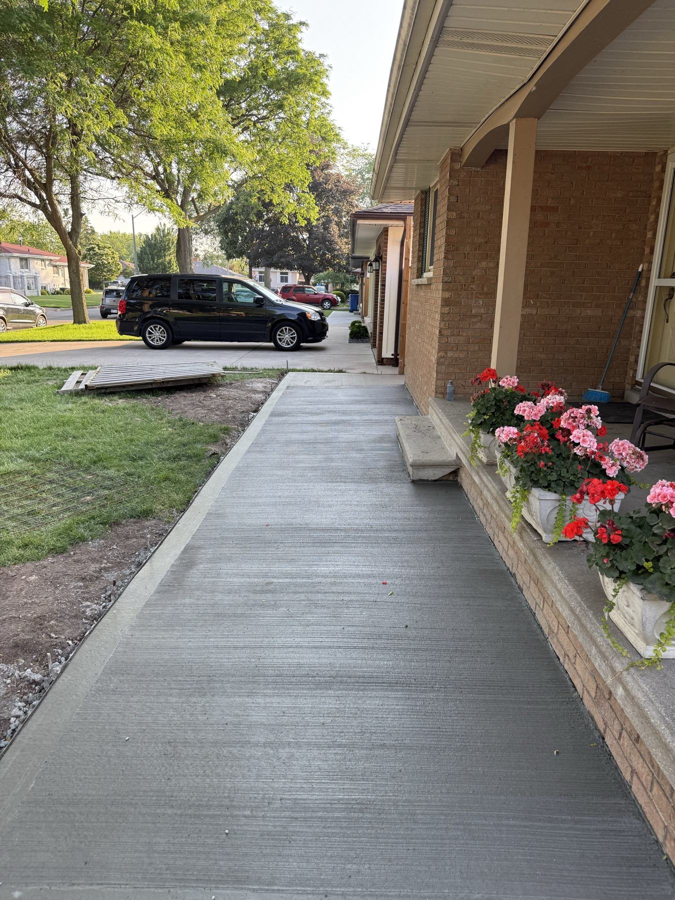 Front walkway finish