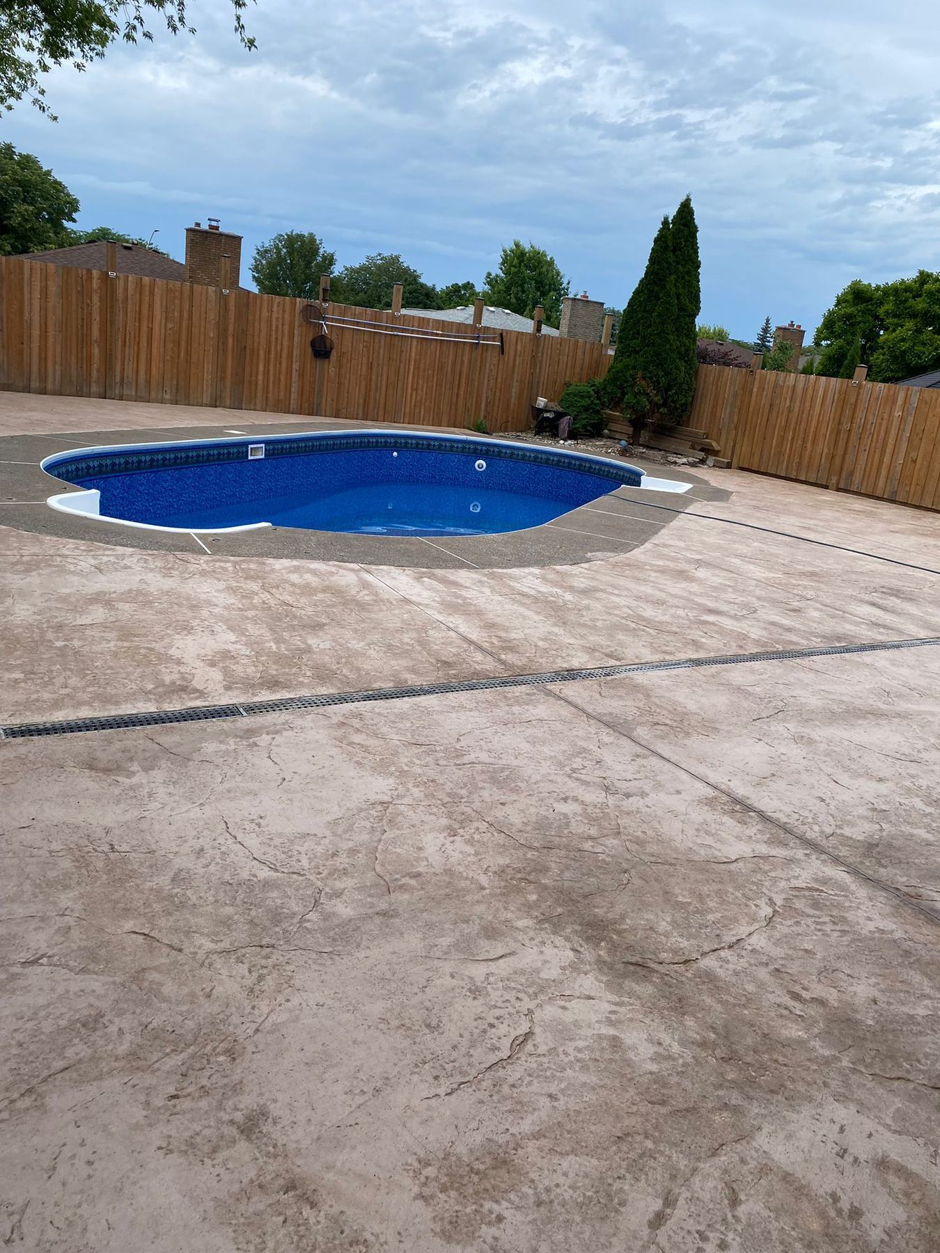 Stamped pool deck